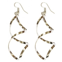 Oorbellen  Twisted zilver