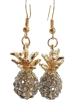 oorbellen ananas goud