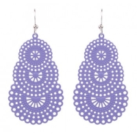 Oorbellen hanger lila