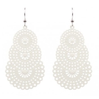 Oorbellen hanger wit