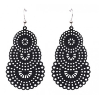 Oorbellen hanger zwart