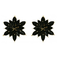 Oorbellen stekers Glamour zwart