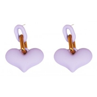 Oorbellen stekers hart lila