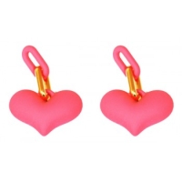 Oorbellen stekers hart roze