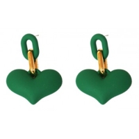 oorbellen stekers hartje groen