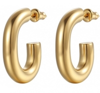 Oorringen goudkleurig Stainless Steel