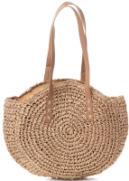 Rieten shopper/ strandtas