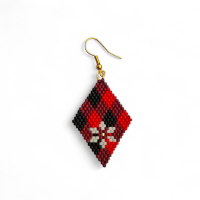 Ruit oorbel kerstster