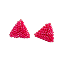 Studs oorbellen koraal