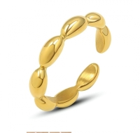 Vergulde roestvrijstalen ring Evi