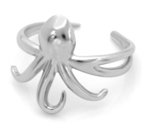 Verstelbare ring met octopus