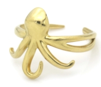 Verstelbare ring met octopus