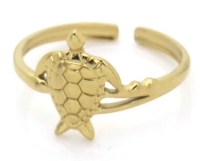 Verstelbare ring met schildpad