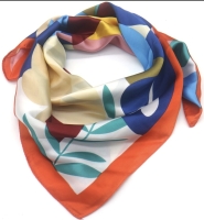 Zijde look bandana 70 x 70 Oranje.